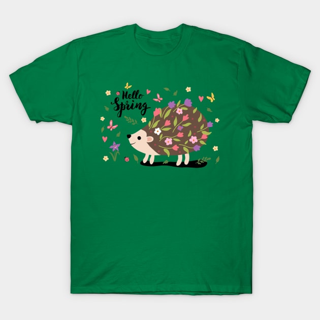 Cute Hedgehog T-Shirt by valentinahramov